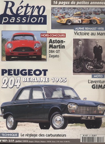 Revue rétro passion 107 - passion, n°107