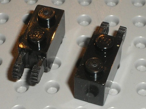 Lego black hinge brick - black,