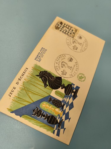Enveloppe fdc jeux échecs - fdc, d’Échecs
