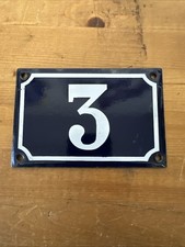 (v141)  PLAQUE EMAILLEE EMAIL NUMERO DE RUE  N° 3