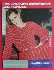 Publicité de presse Robe Paul MAUSNER Les hommes préfèrent les Rondes 1982