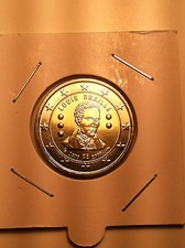 2 EURO BELGIQUE 2009 LOUIS BRAILLE COMMEMORATIVE NEUVE