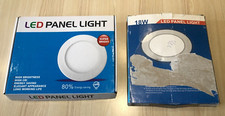 Lot 2 Lampes Lumière Spot LED PANEL LIGHT Blanc 18W AC85-265V Rond Light white