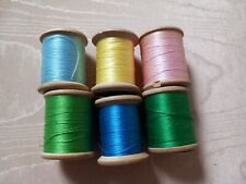 6 BOBINES BOIS DMC FIL RETORS D'ALSACE N° 30 MERCERIE ANCIENNE