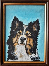Peinture huile de berger - peinture, à