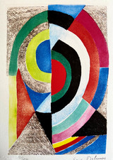 Sonia Delaunay Lithographie COA Original Signé op Numéroté à Main Joan / Mirò