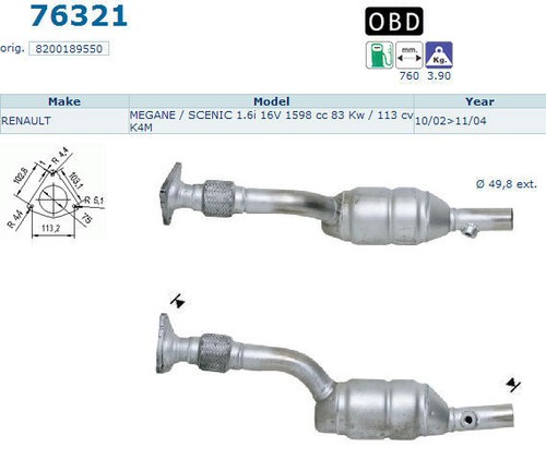 Pot catalytique renault - pot,