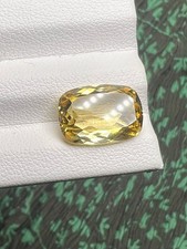 Topaze impériale coussin jaune doré 100 % naturelle de 5,81 carats