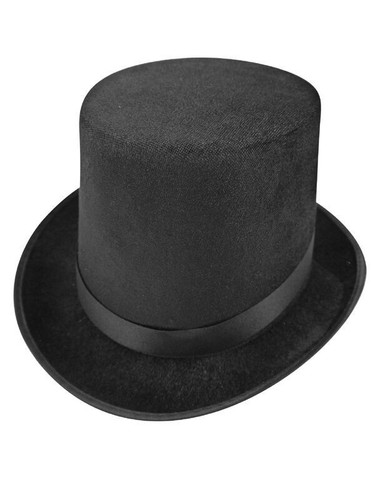 Chapeau haut noir velours - chapeau,