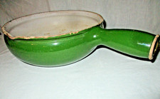 ANCIEN GRAND POELON EN TERRE CUITE VERNISSEE - ART POPULAIRE -POTERIE XIX- XXème