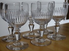 BACCARAT 6 ANCIENS VERRES A