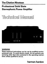 Service Manuel D'Instructions pour Harman Kardon Citation 19