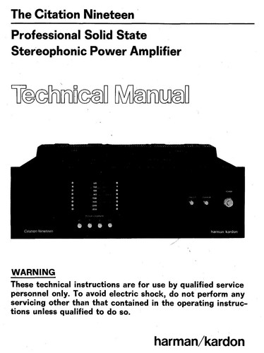 Service manuel instructions - service, d'instructions