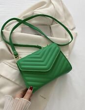 Sac À Main À Bandoulière Vert Foncé Kaki En Similicuir Femme Épaules Matelassé