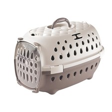 Cage de transport Smart chic Taupe max 6 kg pour petit chien et chat