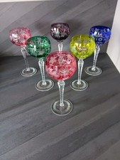 Nachtmann  6  Verre À Vin Rouge De Couleur En Cristal 