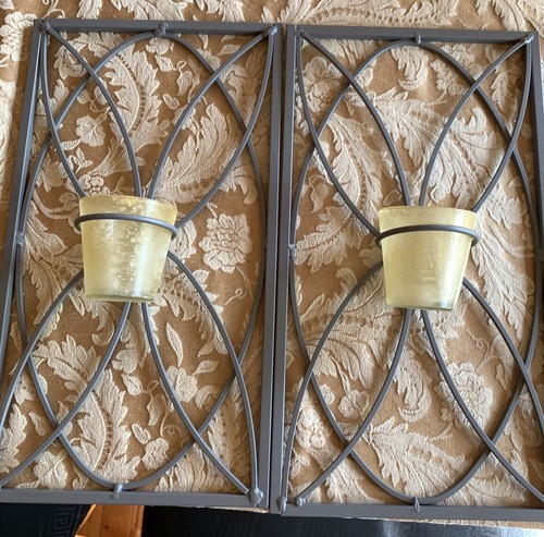 Metal wall votive - metal,