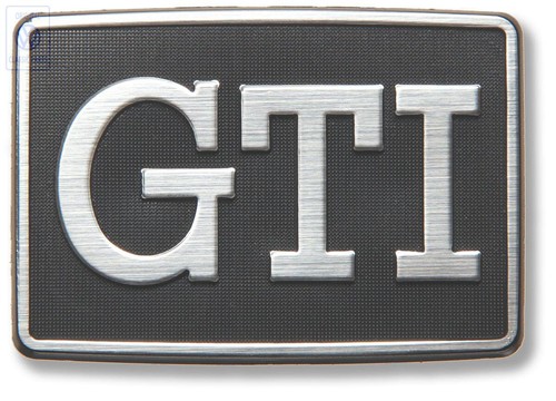 Sigle gti argent sur fond - argent,