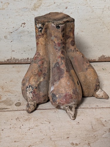 Ancienne patte lion bois - lion,