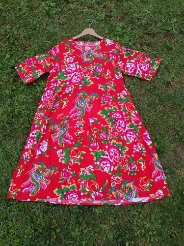 Dress robe floral rouge - robe,