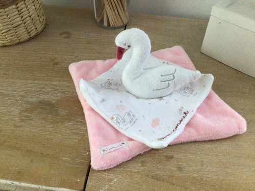 Doudou plat cygne mon amour - mon,