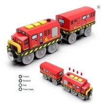 train électrique pour enfants + 3 ans train a piles avec wagon compatible rail b