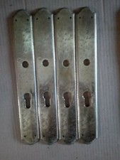 Lot de 4 plaques de propreté en laiton – années 70 – 29,5 × 4,2 cm – portes / se