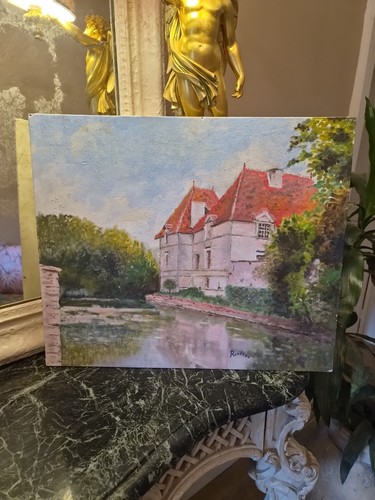 Tableau huile sur panneau - tableau,