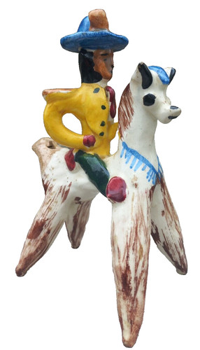 Figurine sifflet terre cuite
