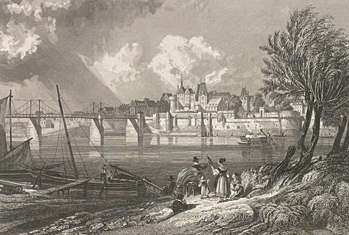 Ancenis vers 1840 par rouargue - ancenis,