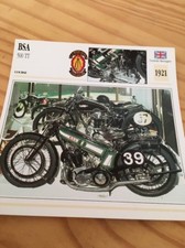 BSA 500 TT 1921 Carte moto