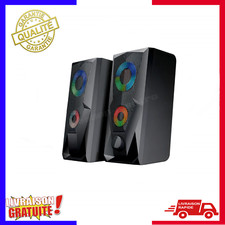  Mini Haut parleur PC, RGB Enceinte PC USB 2.0 Système de Stéréo Gaming 