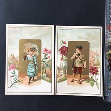 2 Chromos Dorés AU BON MARCHE