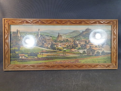 Ancien cadre bois avec - en,