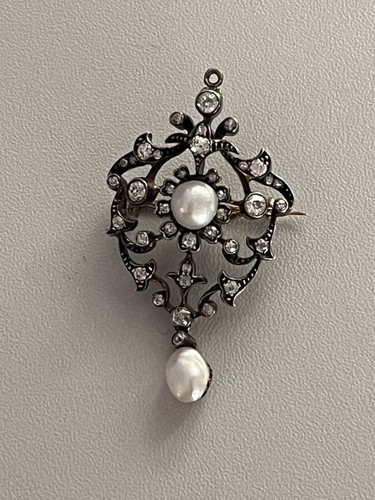 6351 broche pendentif ancien - broche,