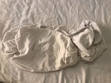 Drap Housse en coton blanc - 60 x 110 cm - TBE -