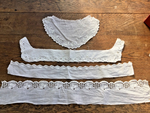 Linge ancien lot galons col - ancien,