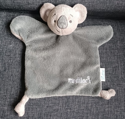 1403 doudou plat koala - koala, gris