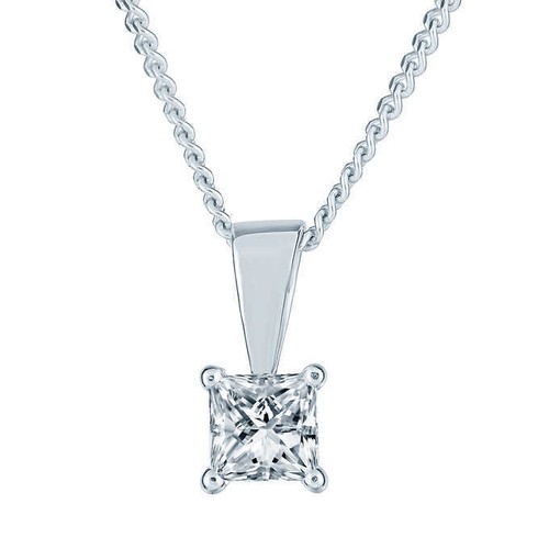 Pendentif solitaire diamant - solitaire, en