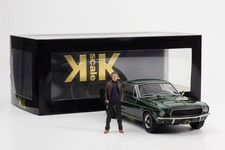 1:18 KK-Scale Ford Mustang GT Fastback 1968 Like Bullitt Film avec Figure