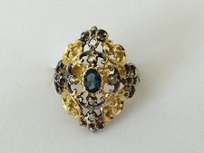 BAGUE STYLE BAROQUE ARGENT