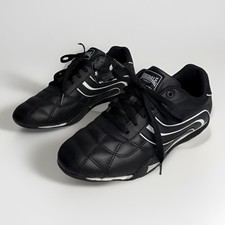 Baskets de course en cuir noir