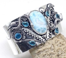 925 Sterling Silver Larimar &
