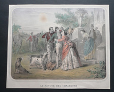GRAVURE du XIXe S. "Le RETOUR