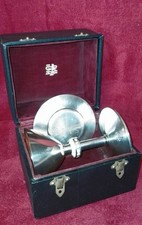 ANCIEN CALICE EN ARGENT +PATENE/ VERMEIL MINERVE/CHERET/H.16,5cm,DIAM.11 cm/XXè