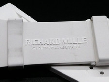 Bracelet de montre en caoutchouc blanc Richard Mille RM011 authentique...