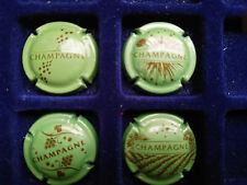 4 Capsules Champagne Générique n°764 "Champagne Vert et Marron" - Série Complète
