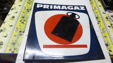 PLAQUE EMAILLEE PUBLICITAIRE PRIMAGAZ DOUBLE FACES DECO LOFT  AUTRE DECO GARAGE