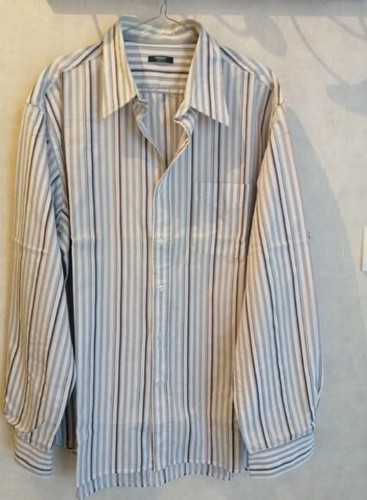 Chemise blanche rayée grise