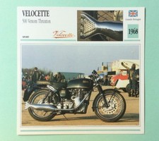 VELOCETTE 500 VENOM THRUXTON 1968 Moto Fiche de Collection Atlas Image Photo